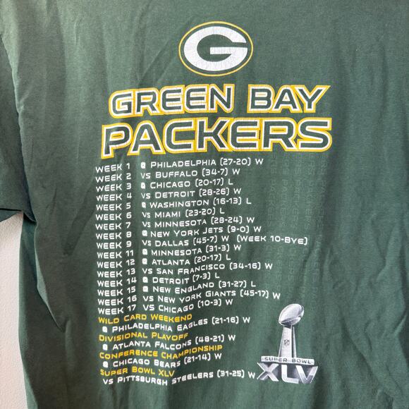 Port and Company Green Bay Packers Super Bowl Champions 2011 T-shirt Size Medium - Picture 6 of 6
